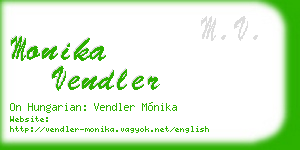 monika vendler business card