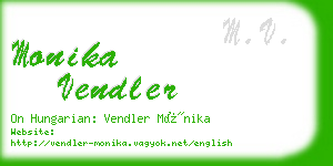 monika vendler business card